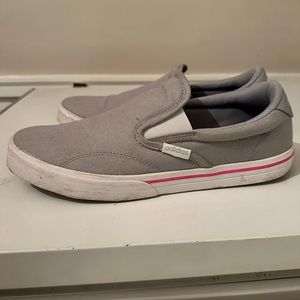 Grey adidas slip on shoes size 9.5